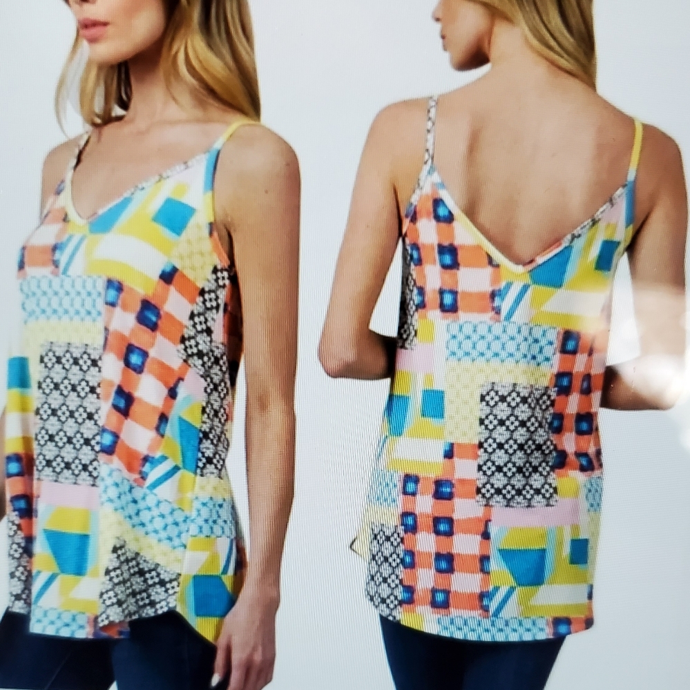 A Girl Thing Multicolor Patchwork Camisole